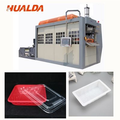 Snel Voedsel Plastic Kom die Machine tegelijk het Vormen/Ponsen/Blanking maken zich leverancier