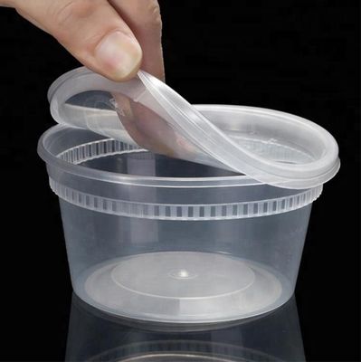 Mini milieuvriendelijke transparante plastic beschikbare de sauskop van pp met dekseldekking leverancier