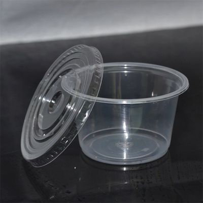 Mini milieuvriendelijke transparante plastic beschikbare de sauskop van pp met dekseldekking leverancier