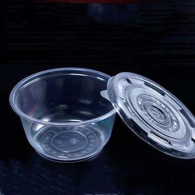Mini milieuvriendelijke transparante plastic beschikbare de sauskop van pp met dekseldekking leverancier