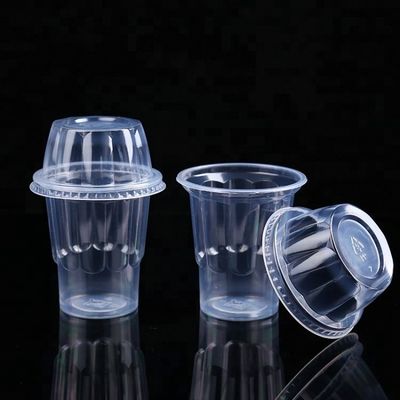 Goedkope milieuvriendelijke 10oz ontruimen HUISDIEREN plastic kop voor roomijs met deksel leverancier
